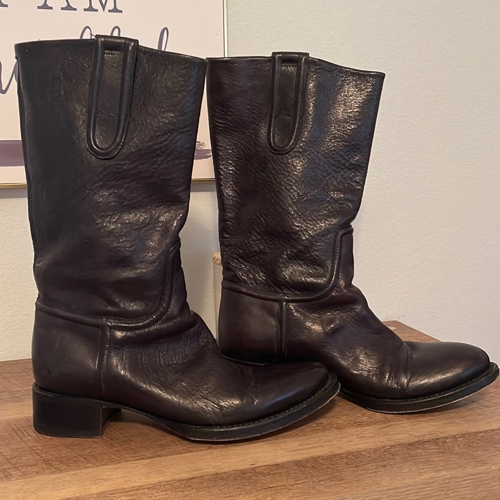 ROCCO P Leather mid calf boot. Size 6